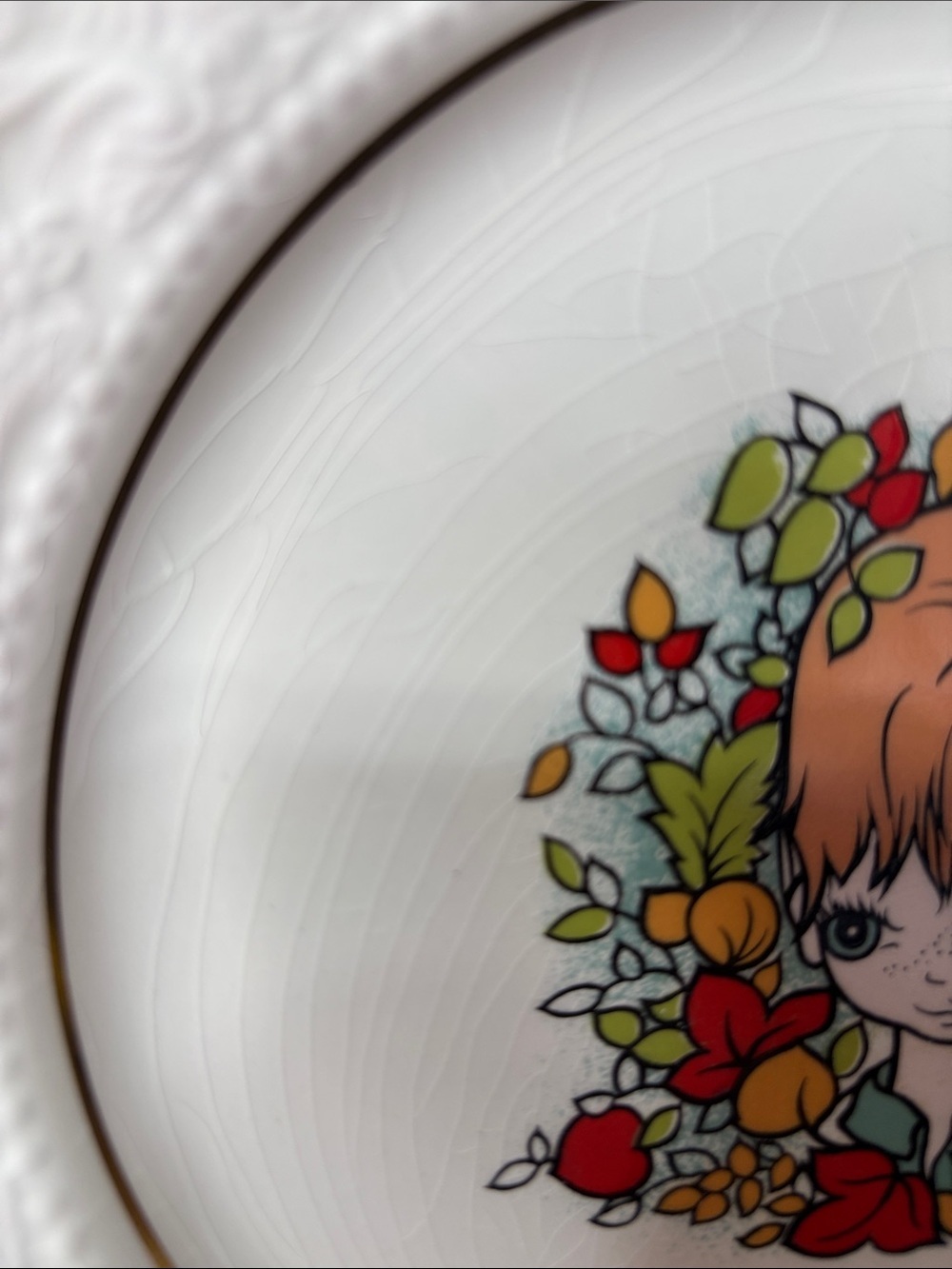 Lord Nelson Pottery Pixie 8.5” Square Plate Floral Border Big Eyes Decorative - Picture 5 of 9